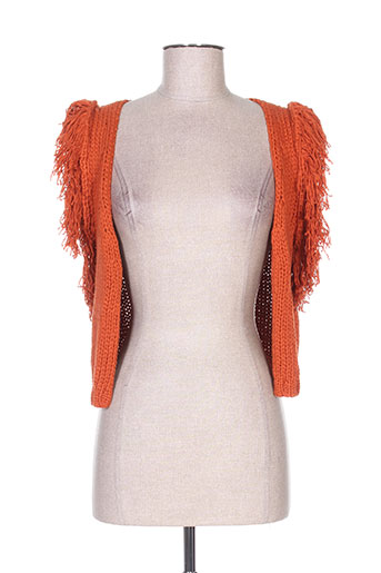shine gilets femme de couleur orange