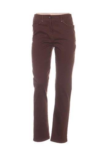 pause cafe pantalons femme de couleur marron