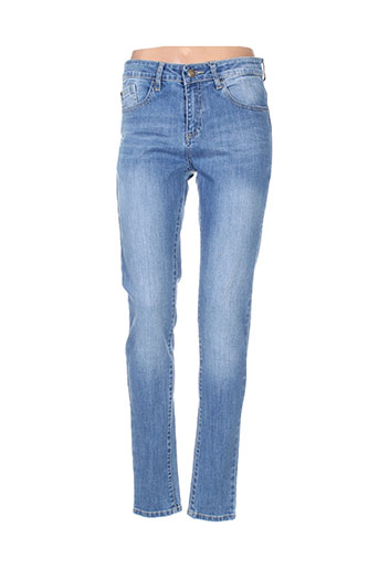 losan jeans femme de couleur bleu