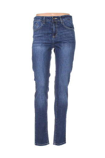 losan jeans femme de couleur bleu