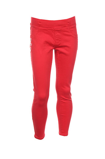 catimini pantalons fille de couleur rouge
