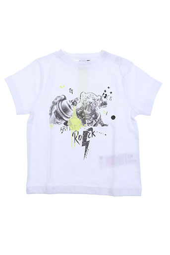 3 pommes t-shirts garçon de couleur blanc