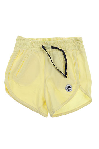 3 pommes shorts / bermudas fille de couleur jaune