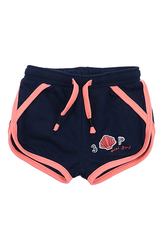 3 pommes shorts / bermudas fille de couleur bleu