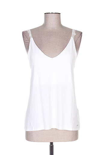 morgan t-shirts femme de couleur blanc