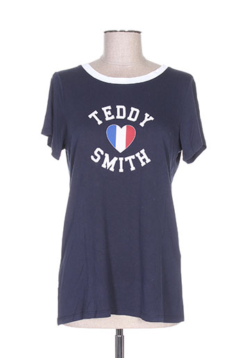 teddy smith t-shirts femme de couleur bleu