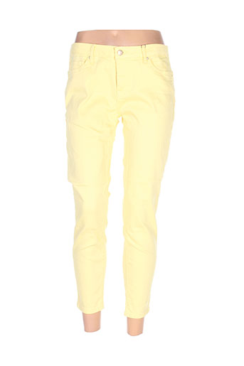 tiffosi pantalons femme de couleur jaune