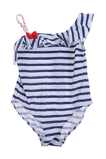 3 pommes maillots de bain fille de couleur bleu