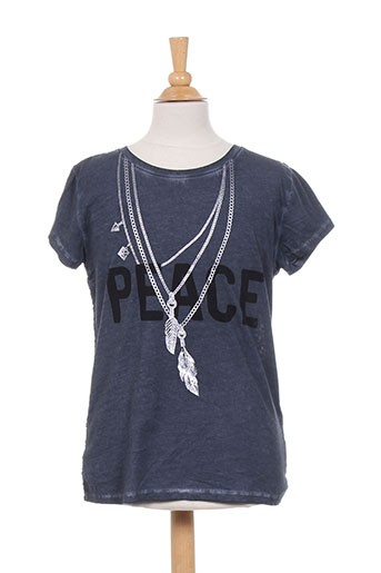 beckaro t-shirts fille de couleur bleu