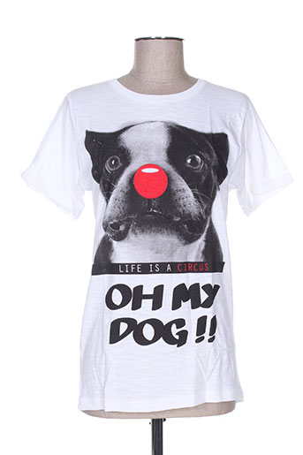 my t-shirt life is a circus t-shirts femme de couleur blanc