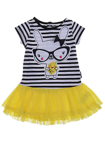 tuc tuc robes fille de couleur jaune