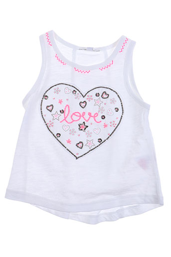 3 pommes t-shirts fille de couleur blanc