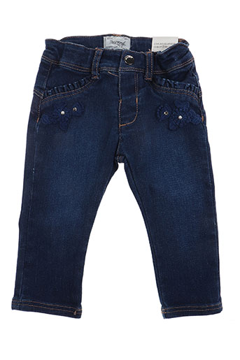 mayoral pantalons fille de couleur bleu