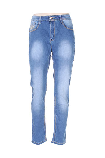 rose player jeans femme de couleur bleu