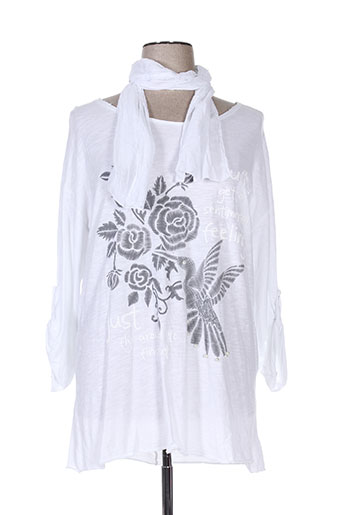 piment rouge t-shirts femme de couleur blanc