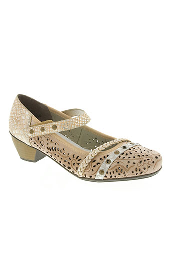 rieker chaussures femme de couleur rose
