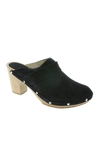 les sabots de quatuor chaussures femme de couleur noir