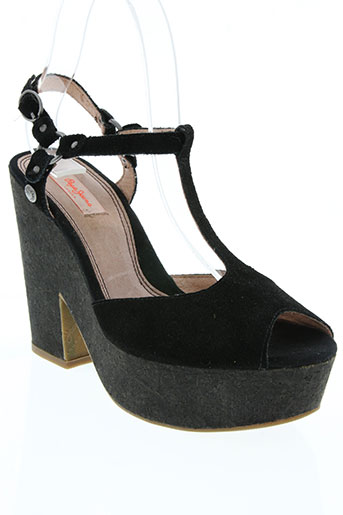 pepe jeans chaussures femme de couleur noir