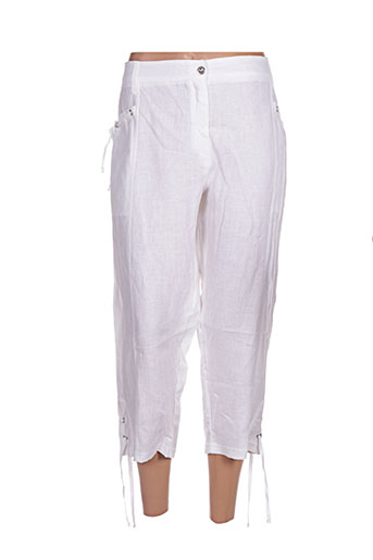 maloka pantacourts femme de couleur blanc