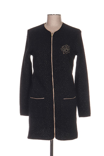 blanc boheme vestes femme de couleur noir