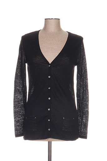 blanc boheme gilets femme de couleur noir