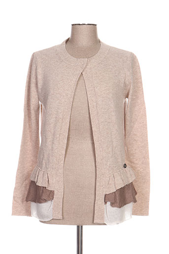 blanc boheme gilets femme de couleur beige