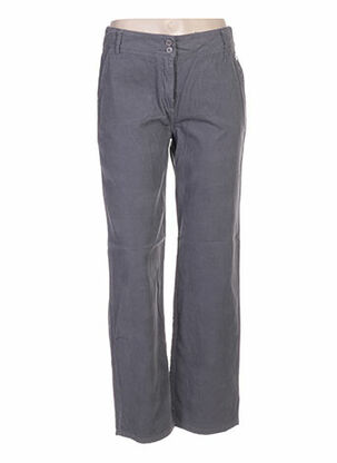 Pantalon casual gris BLANC BOHEME pour femme