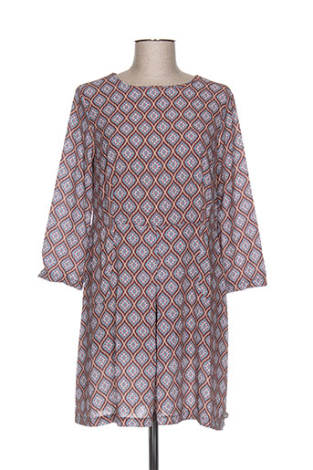 blanc boheme robes femme de couleur marron
