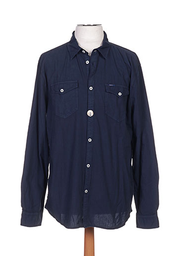 pepe jeans chemises homme de couleur bleu