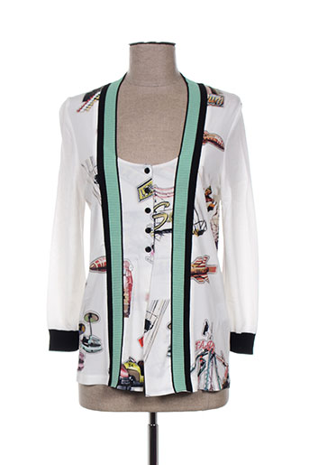 tricot chic vestes femme de couleur blanc