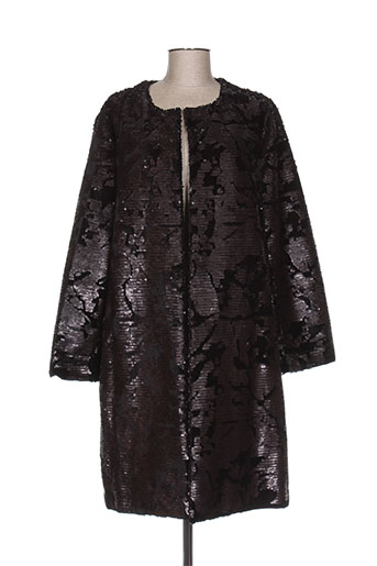 kontessa manteaux femme de couleur noir