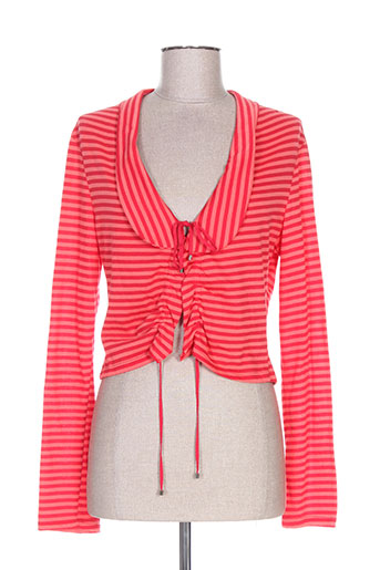 deca gilets femme de couleur rouge