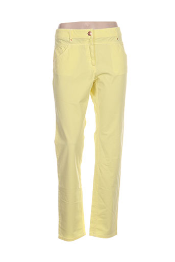 zerres pantalons femme de couleur jaune