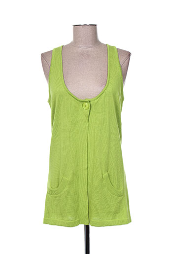 top secret gilets femme de couleur vert