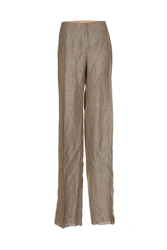 maxmara pantalons femme de couleur marron