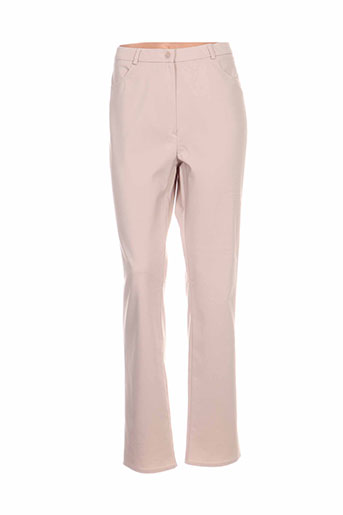 gevana pantalons femme de couleur beige