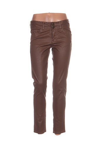 ddp pantalons femme de couleur marron