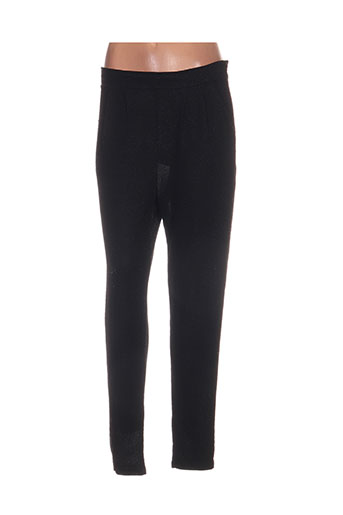 ichi pantalons femme de couleur noir