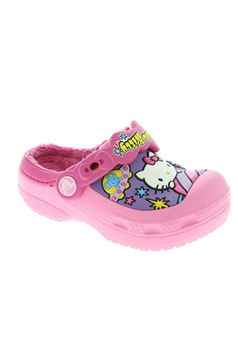crocs chaussures fille de couleur rose