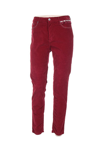 poupee chic pantalons femme de couleur rouge