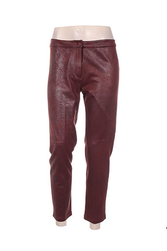 poupee chic pantalons femme de couleur rouge