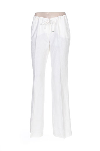trussardi jeans pantalons femme de couleur blanc