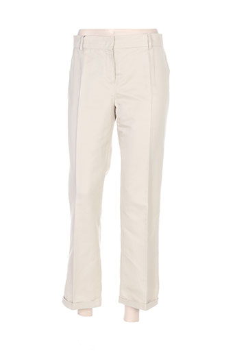 maxmara pantalons femme de couleur beige