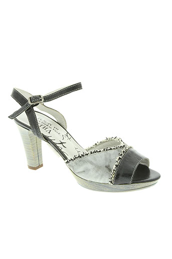 un tour en ville chaussures femme de couleur gris