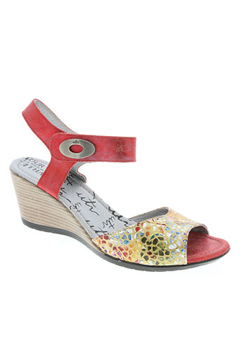 un tour en ville chaussures femme de couleur rouge