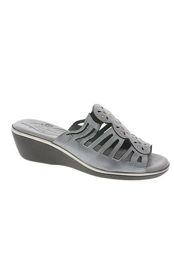 salmone chaussures femme de couleur gris