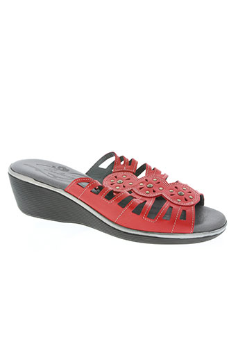 salmone chaussures femme de couleur rouge