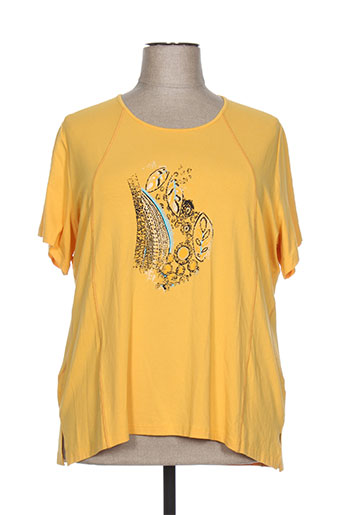 jean gabriel t-shirts femme de couleur jaune