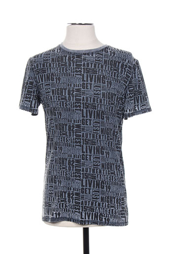 guess t-shirts homme de couleur bleu