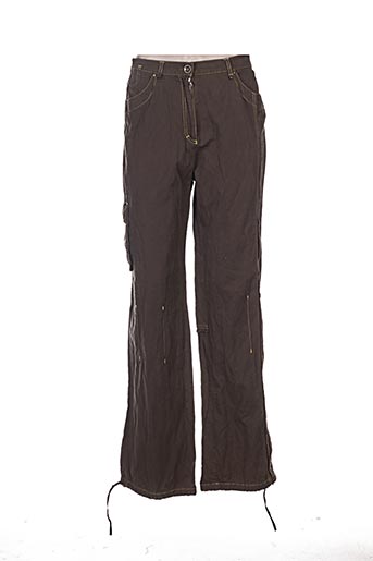 bleu de sym pantalons femme de couleur marron